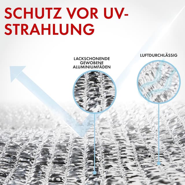 Detalle 2 de WALSER Stay Cool rete parasole anti UV e anti calore 3x4 m 31095