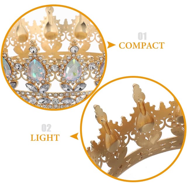 Thumbnail 4 de DEARMAMY Strass Diadem Krone für Damen 👑