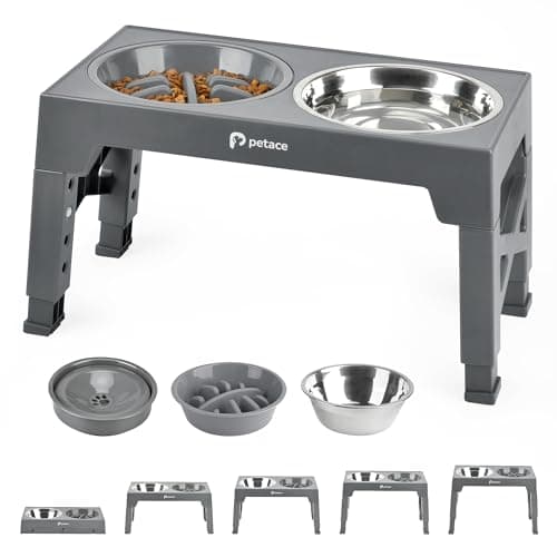 Detalle de Petace Comedero Elevado de Acero Inoxidable