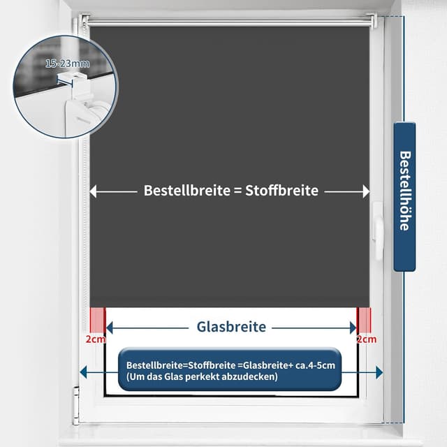 Thumbnail 4 de bobodeco Verdunklungsrollo Klemmfix 45x170 cm đ