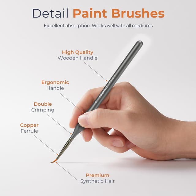 Thumbnail 3 de Nicpro 20 pièces pinceaux pour maquettes 🎨