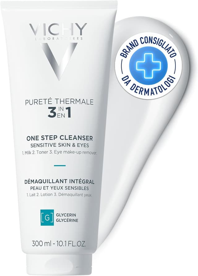 Detalle de Vichy Pureté Thermale Latte Struccante 3in1 per pelli sensibili con acqua termale e burro di karité, 300 ml