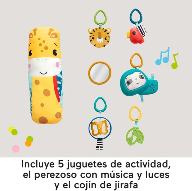 Detalle 1 de Fisher-Price Gimnasio Sensorial Selva Tropical 🦁 3 en 1