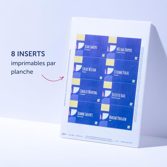 Thumbnail 3 de Avery 200 inserts badges 86x55 mm