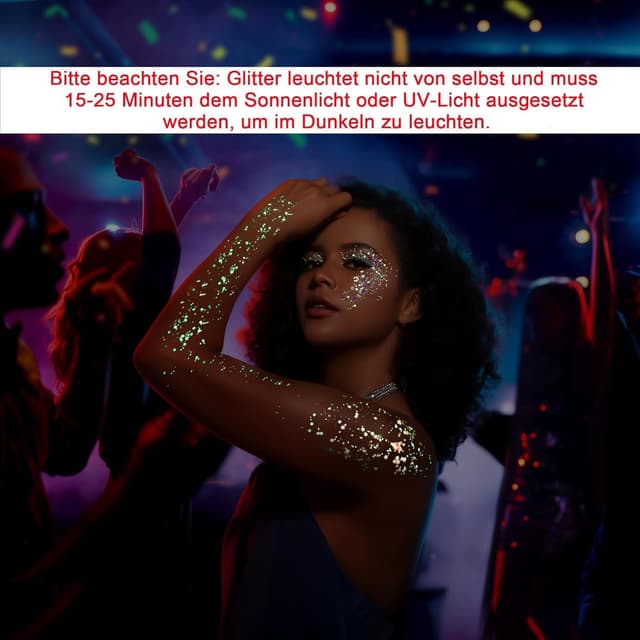 Detalle 2 de Festival Glitzer Gesicht Set 12 Farben