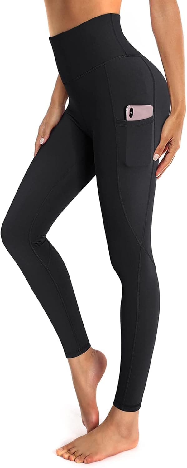 Imagen de OUGES Womens High Waist Yoga Pants with Pockets leggings en OfertitasTOP