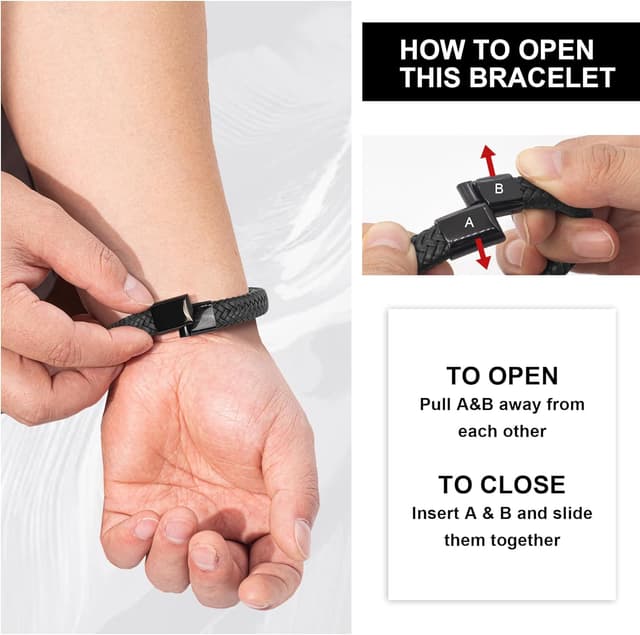 Thumbnail 3 de HAYOUWAY Lederarmband Herren