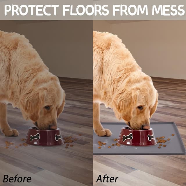 Thumbnail 5 de MateeyLife Silicone Cat & Dog Food Mat 24 x 16in