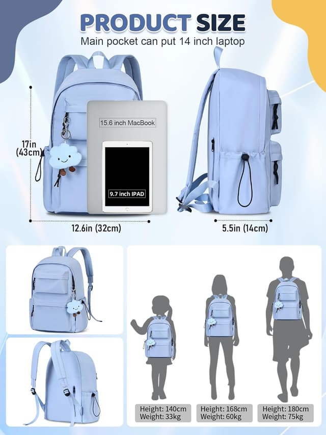 Detalle de FIORETTO Backpack 15.6" laptop backpack for school