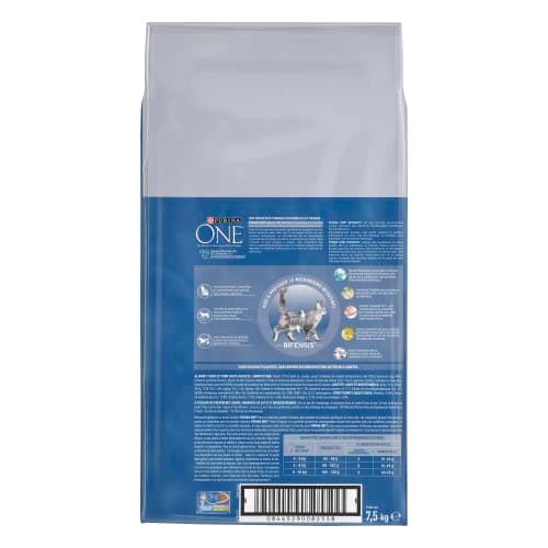 Detalle 2 de PURINA ONE BIFENSIS, pour chat adulte stérilisé, poulet, 7,5 kg 🐱