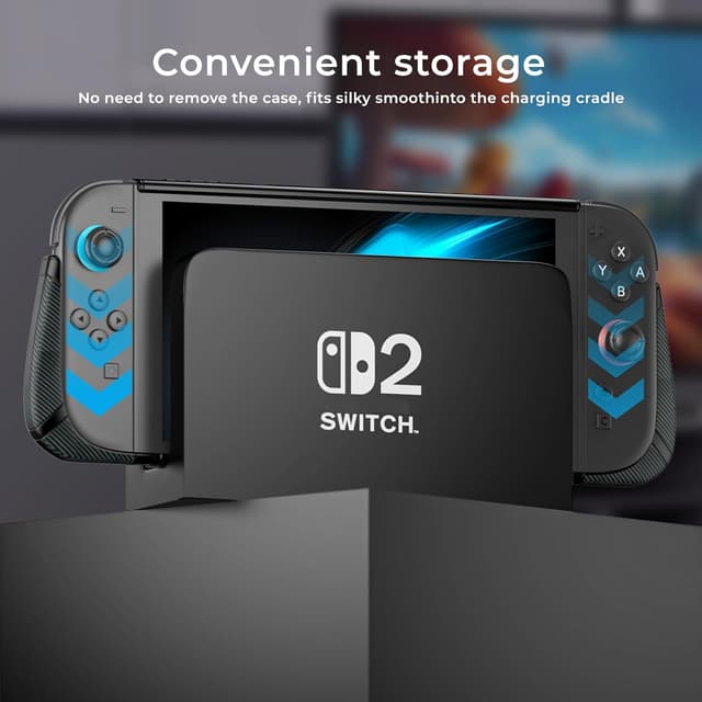 Thumbnail 6 de RaceGT Protective Case for Nintendo Switch 2 (2025) – Transparent Back, Anti-Scratch PC & TPU, Dockable Cover