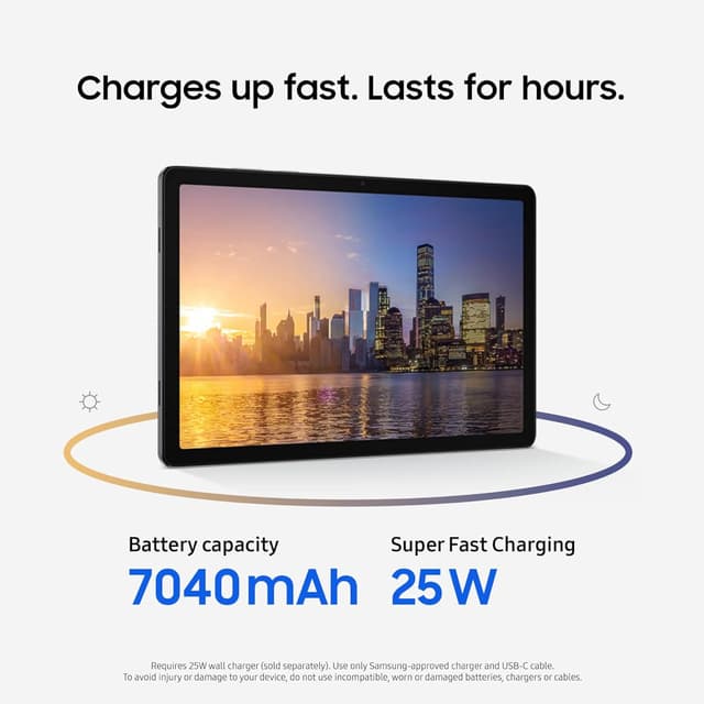 Detalle de Samsung Galaxy Tab A11+ (8GB RAM, 256GB) with Dolby Atmos speakers, 11-inch display, AI assistance, and long-lasting battery (Gray)