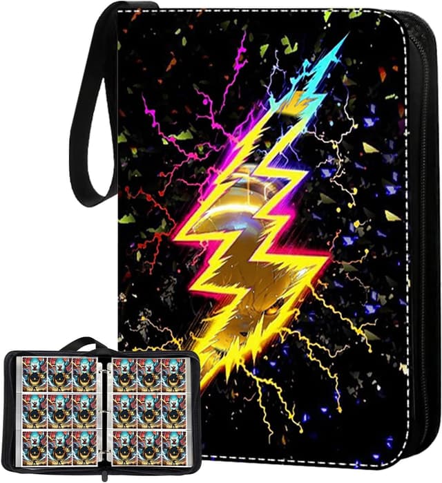 Detalle de ShifenHong Sammelalbum groß für Sammelkarten mit Reißverschluss und 3-Ring-Mechanik