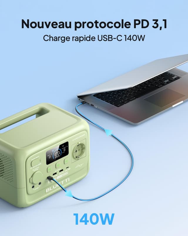 Detalle 2 de BLUETTI Elite 30 V2 Générateur portable 288Wh ⚡