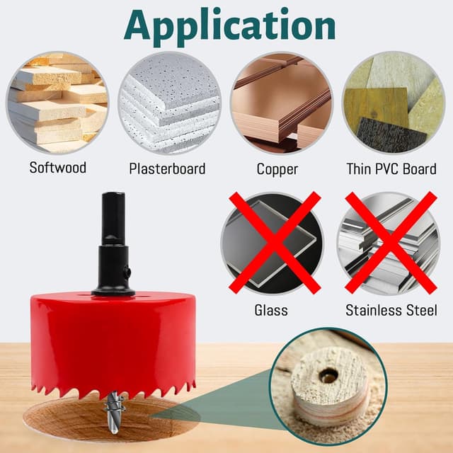 Thumbnail 5 de Yeepeo Lochsäge 68mm für Holz und PVC