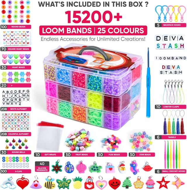 Detalle de DEVA DEVA STASH loom bands kit 15200+