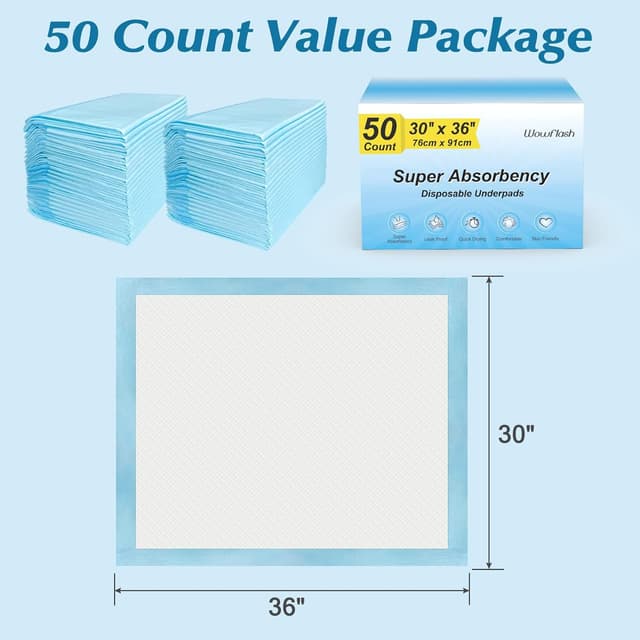 Thumbnail 6 de Wowflash Disposable Pads 30 x 36 inches, 50 pk