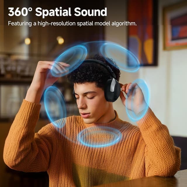 Detalle de QCY H3 Pro cuffie over-ear wireless con ANC adattivo fino a 50 dB e LDAC