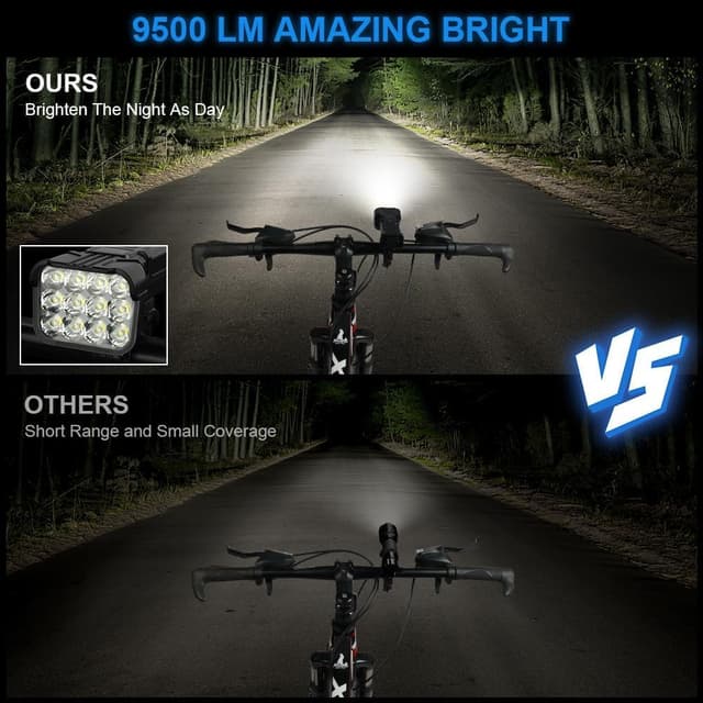 Thumbnail 3 de URAQT Luci Bicicletta LED 9500 lumen