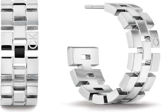 Detalle de Calvin Klein Aros Geometric para Mujer en Acero Inoxidable