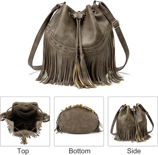 Thumbnail 5 de Gladdon Leather Bucket Bag for Women