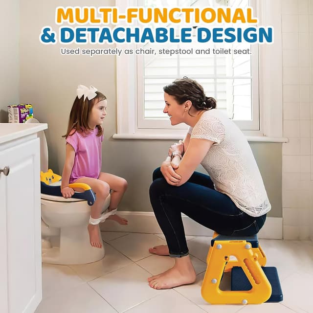 Thumbnail 6 de Orzbow Toilettensitz für Kinder mit Leiter – stabiler WC-Reduktion mit Treppe, Spritzschutz & rutschfester Oberfläche