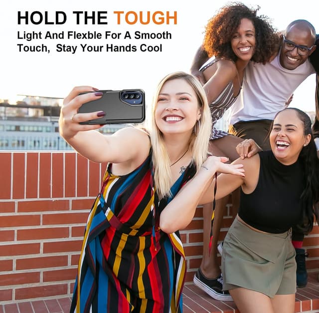 Detalle de Ezanmull for Samsung Galaxy A17 5G Case with Military Grade Protection (Black) + Glass Screen & Camera Lens Protectors