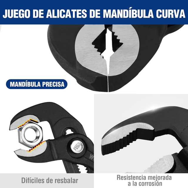 Thumbnail 6 de WORKPRO Alicates Curvos 305 mm bomba agua