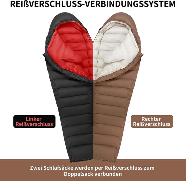 Thumbnail 3 de QEZER Daunenschlafsack −30 °C ⛺