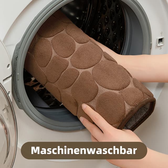 Detalle 2 de chakme Badematte aus Memoryschaum (50x80 cm) mit rutschfester Unterseite, braun