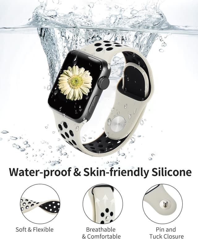 Detalle de OTraki 8-Pack Silicone Sport Straps for Apple Watch (38mm/40mm/41mm)