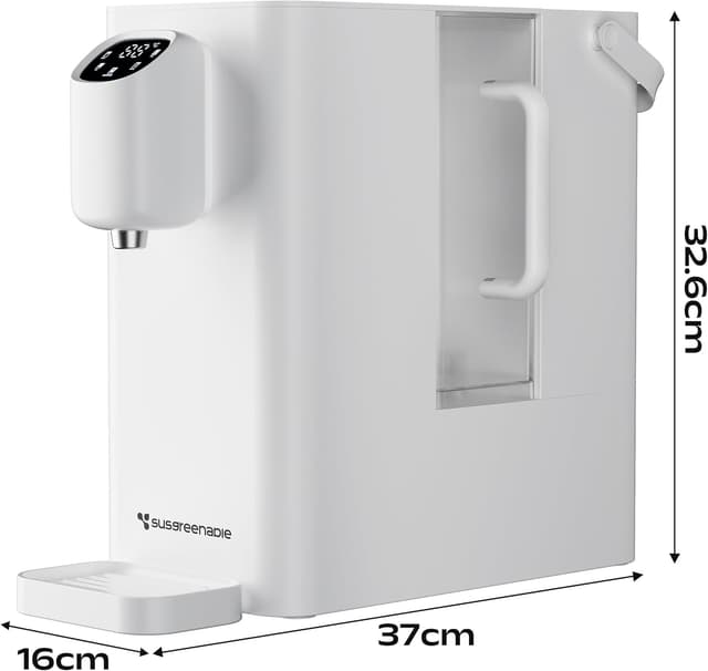 Detalle 2 de CIARRA X SusGreenable depuratore da tavolo a osmosi inversa con acqua calda istantanea in 3 secondi e display TDS