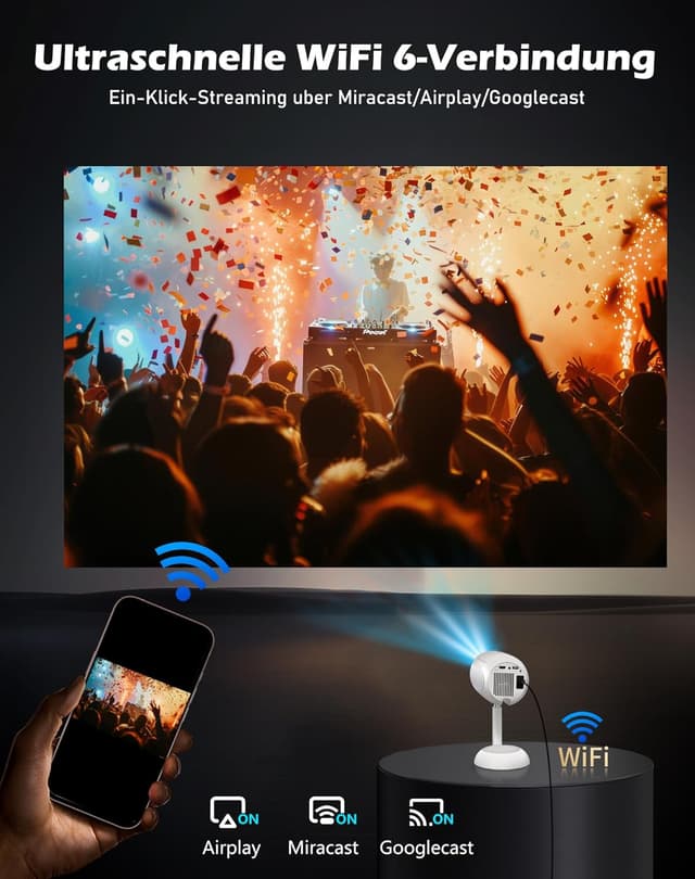 Detalle 2 de VGKE Mini Beamer 16000 Lumen đź“˝