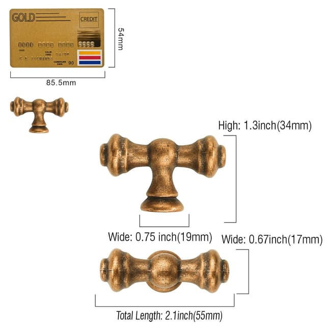 Detalle 2 de Pomelli mobili bronzo 6 pezzi UK0017