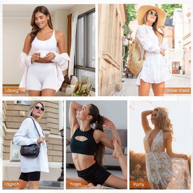 Detalle 1 de YADIFEN Radlerhose Kurz für Kleid