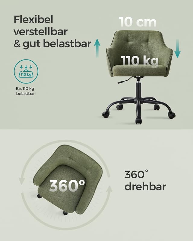 Thumbnail 6 de Homeoffice-Drehstuhl von SONGMICS bis 110 kg