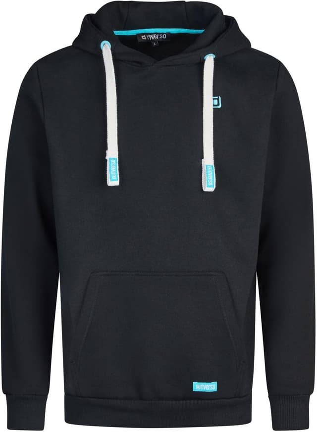 Detalle de riverso Hoodie Herren Regular Fit RIVLinus mit Kapuze – Sweatshirt im Streetwear-Look in Grau/Braun/Grün/Rot/Blau/Schwarz