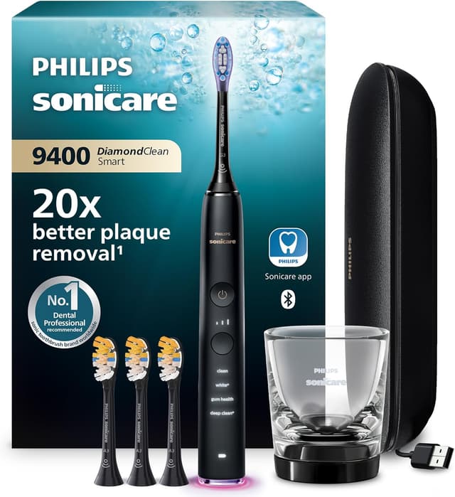 Detalle de Philips Sonicare DiamondClean Smart 9400 (HX9918/89) electric toothbrush with app and pressure sensor