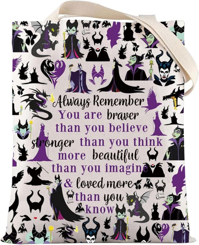 Detalle de LEVLO Villains cosmetic make-up bag – zip pouch tote for movie fans (Always Villains Tote), L