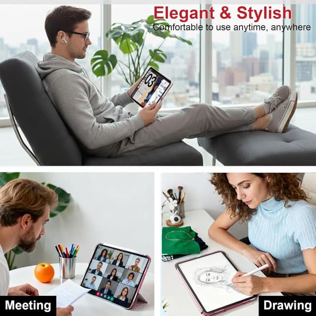 Thumbnail 6 de GALTD Smart Case for iPad A16 (11th Gen) & iPad 10th Gen 10.9" with Auto Wake/Sleep – Rose Gold