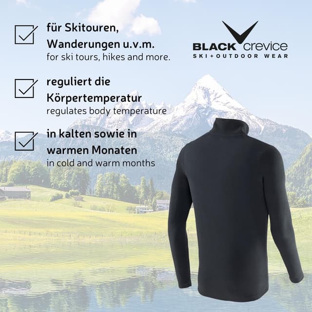 Detalle 1 de Black Crevice Polaire Skirolli homme 170 g/m²