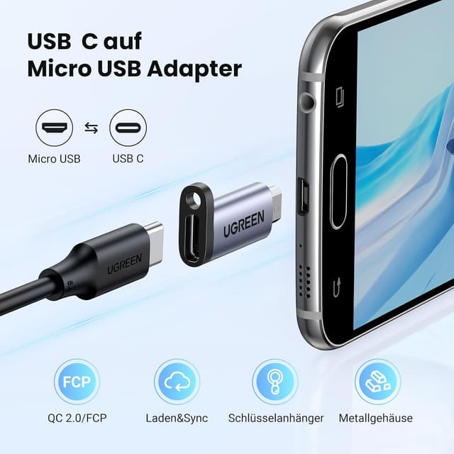 Detalle 2 de UGREEN USB-C auf Micro-USB Adapter 2er-Set