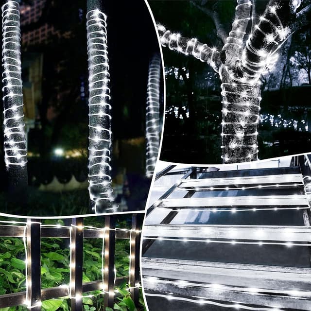 Thumbnail 6 de WoskjXas Solar Fairy String Lights (12m / 39ft, 100 LEDs) with 8 lighting modes