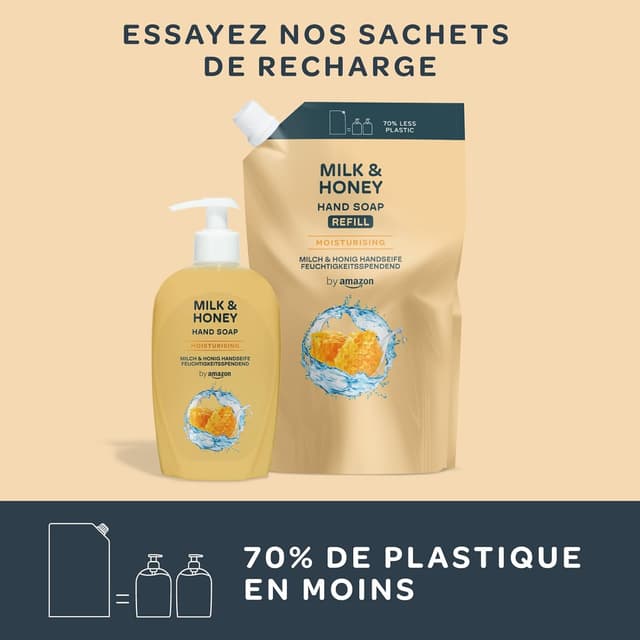 Thumbnail 4 de Amazon Savon mains Lait miel 4x500 ml