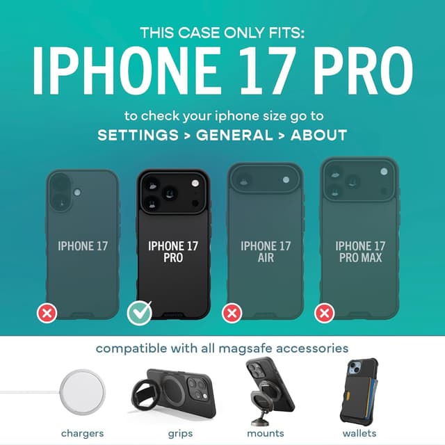 Thumbnail 4 de Smartish Gripmunk iPhone 17 Pro MagSafe Case