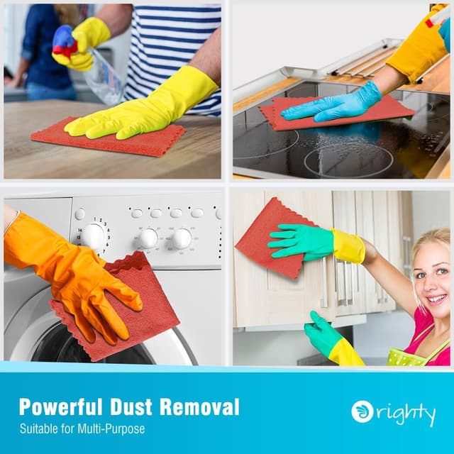 Detalle de Orighty Cleaning Cloths Bulk (150-Pack) Microfiber Shop Rags, Lint-Free Reusable Towels for Cars, Kitchen & Workbenches