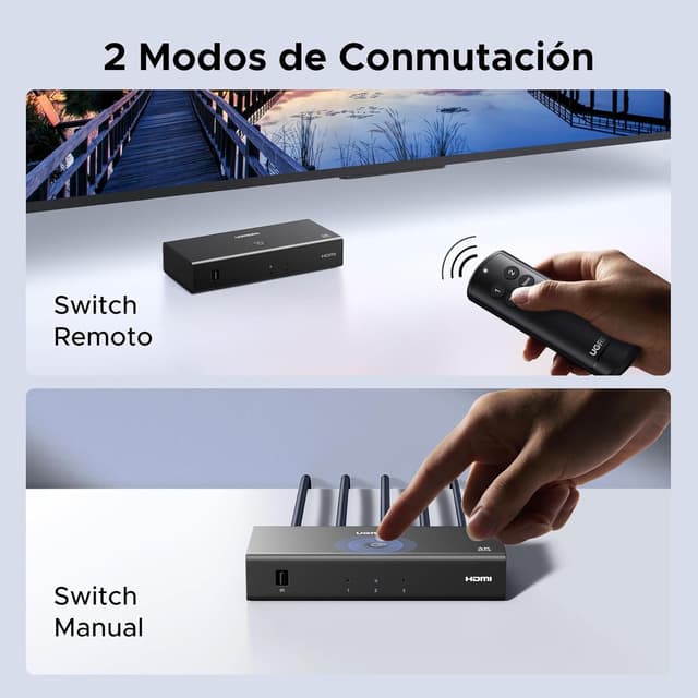 Thumbnail 5 de UGREEN HDMI Switch 4K 60Hz con Control Remoto para TV y Consolas