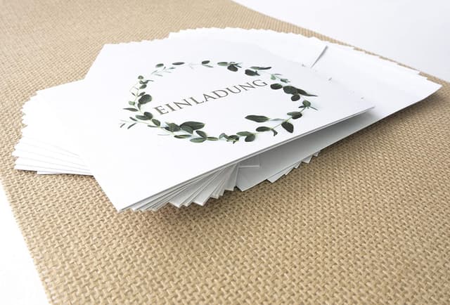 Thumbnail 5 de 15er Einladungskarten-Set 296 x 105 mm ✉