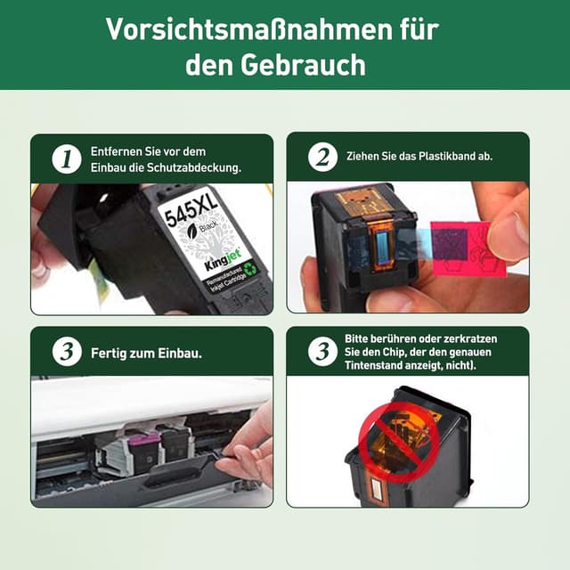 Detalle de 545XL/546XL Multipack Patronen (PG-545XL Schwarz & CL-546XL Farbe) kompatibel für Canon Pixma & Maxify