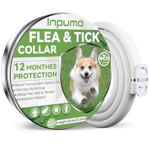 Detalle de Collar antiparasitario para perros Inpumo con aceites esenciales (impermeable y ajustable) hasta 12 meses
